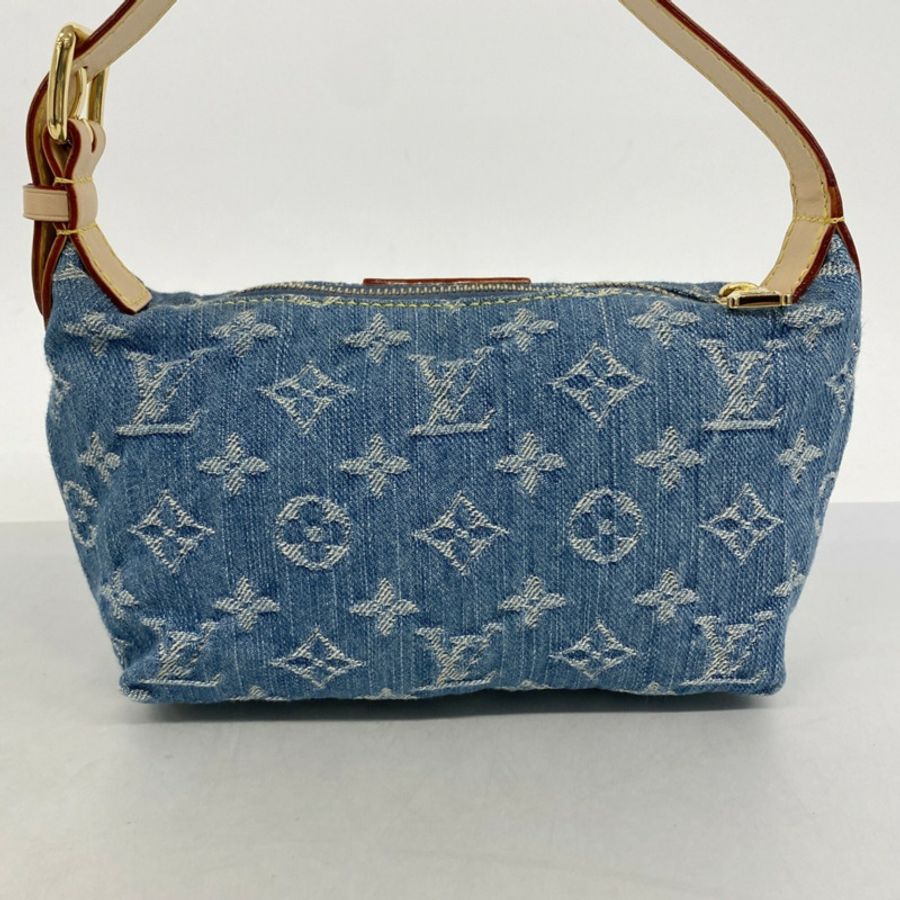 路易威登 Monogram Denim Pochette Hills 手提包 M82949 藍色 女士-6