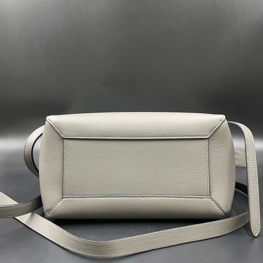 賽琳Celine灰色BELT MICRO粒面牛皮鯰魚斜挎包 24*20-2