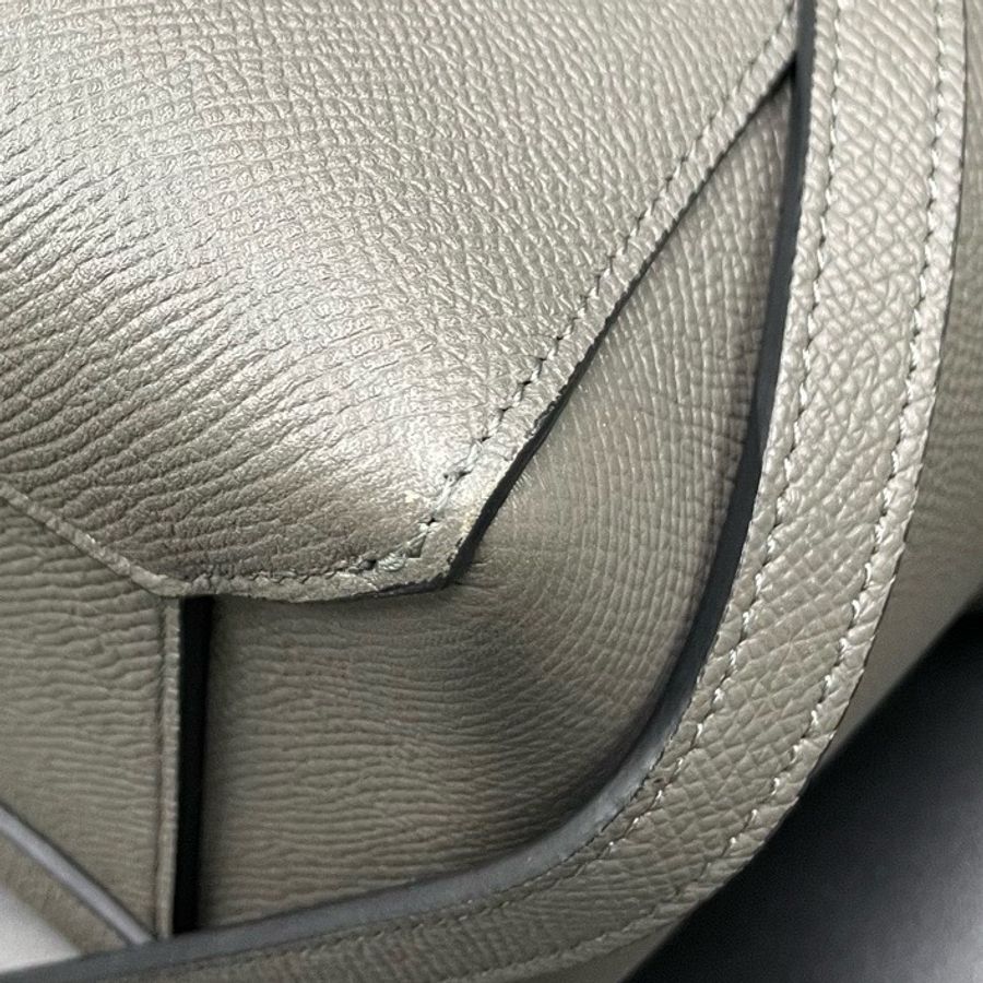 賽琳Celine灰色BELT MICRO粒面牛皮鯰魚斜挎包 24*20-9