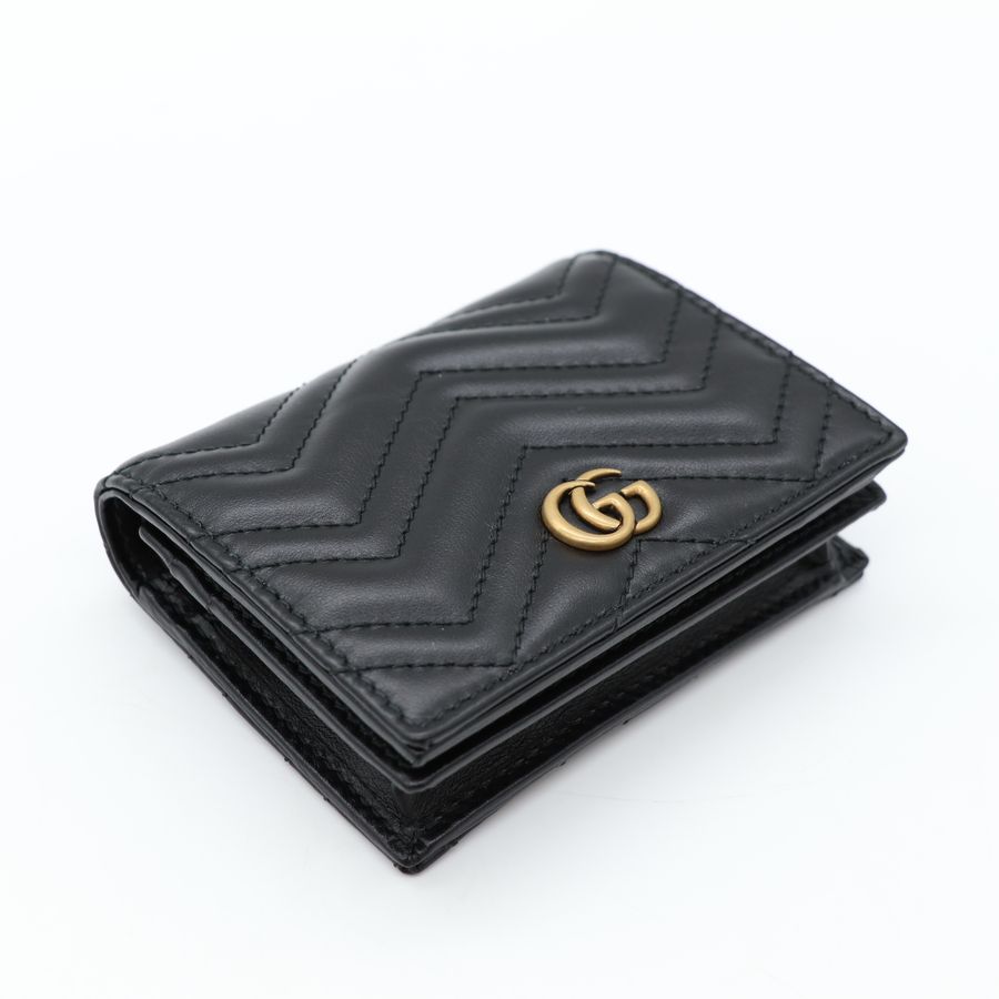 Gucci 經典黑色Marmont 短夾-3