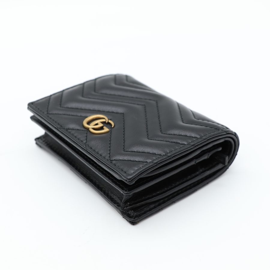 Gucci 經典黑色Marmont 短夾-4