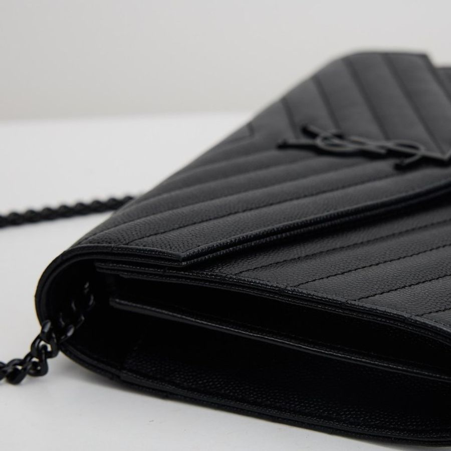 二手YSL WOC so black 大款信封包-3