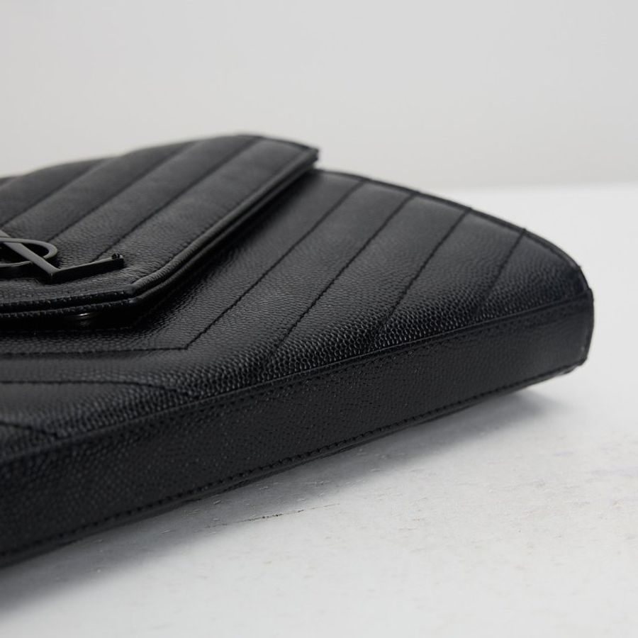 二手YSL WOC so black 大款信封包-5