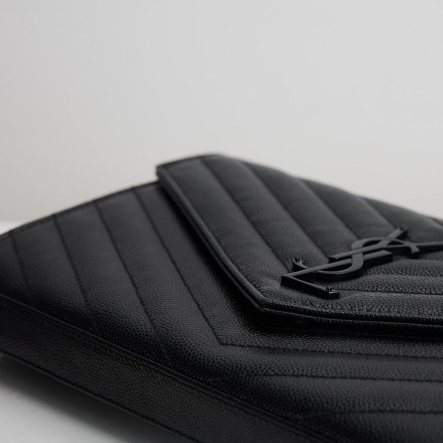 二手YSL WOC so black 大款信封包-7