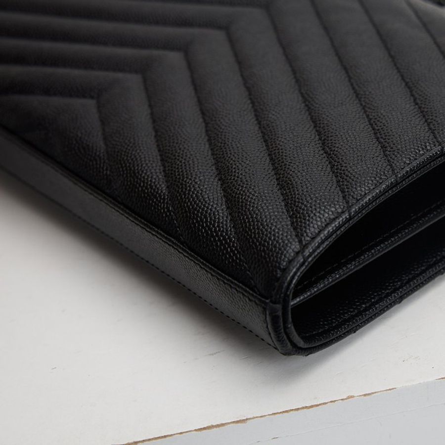 二手YSL WOC so black 大款信封包-10