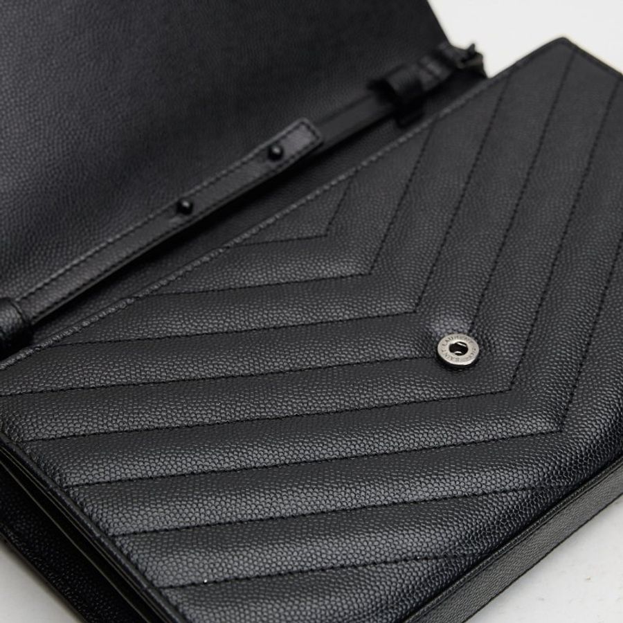 二手YSL WOC so black 大款信封包-14