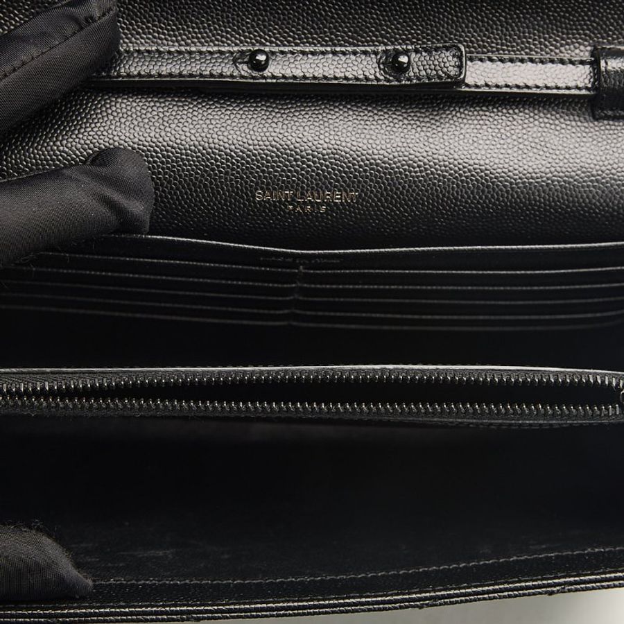 二手YSL WOC so black 大款信封包-18