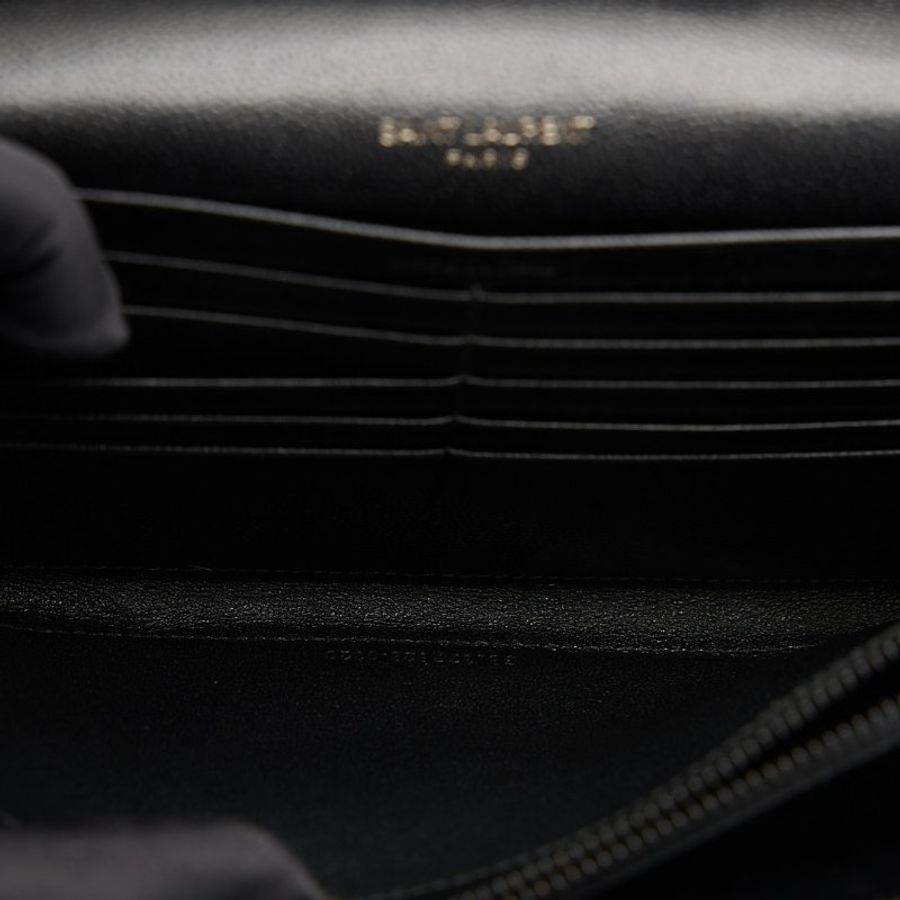 二手YSL WOC so black 大款信封包-19