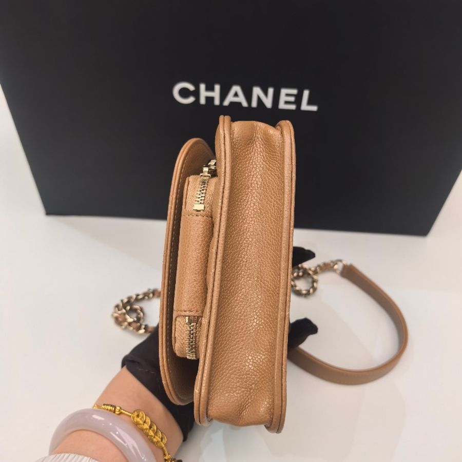 Chanel 香奈兒 23P
手提單肩斜挎 郵差包 mini 荔枝紋牛皮-4