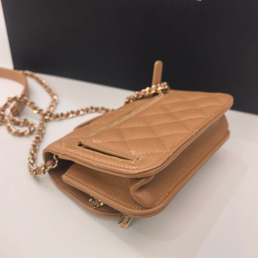 Chanel 香奈兒 23P
手提單肩斜挎 郵差包 mini 荔枝紋牛皮-8