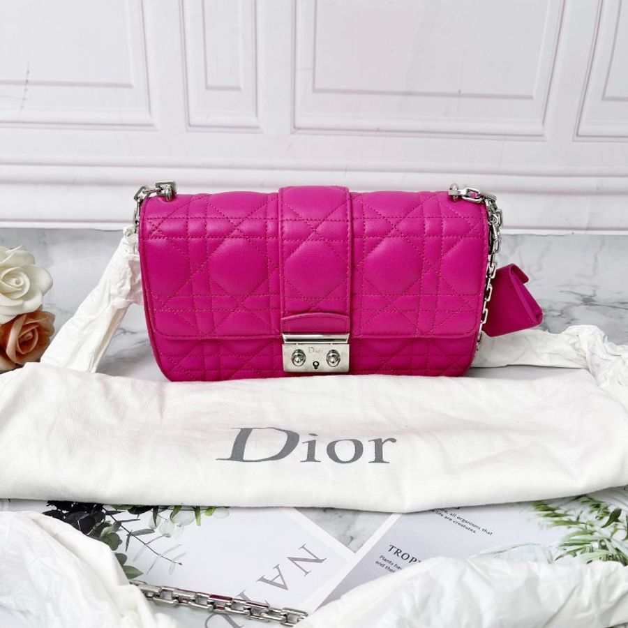 Dior Miss Dior系列小號粉色肩背包 20×12×4cm 99新配件塵袋-1