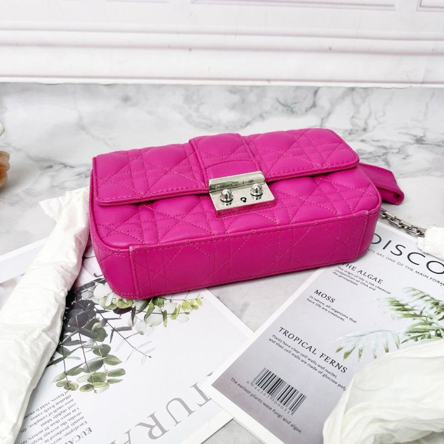 Dior Miss Dior系列小號粉色肩背包 20×12×4cm 99新配件塵袋-3