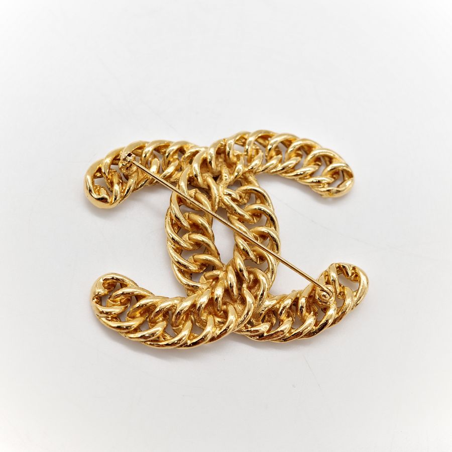 CHANEL VINTAGE 復古金胸針-1