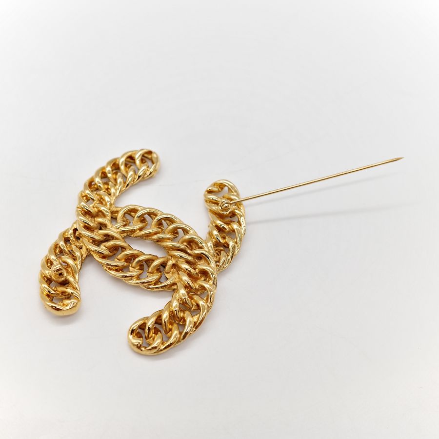 CHANEL VINTAGE 復古金胸針-4