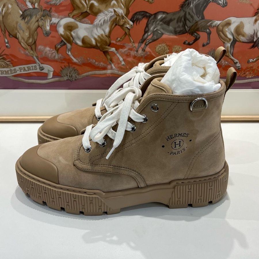 愛馬仕 Hermes Itineraire短靴 38碼棕色-1