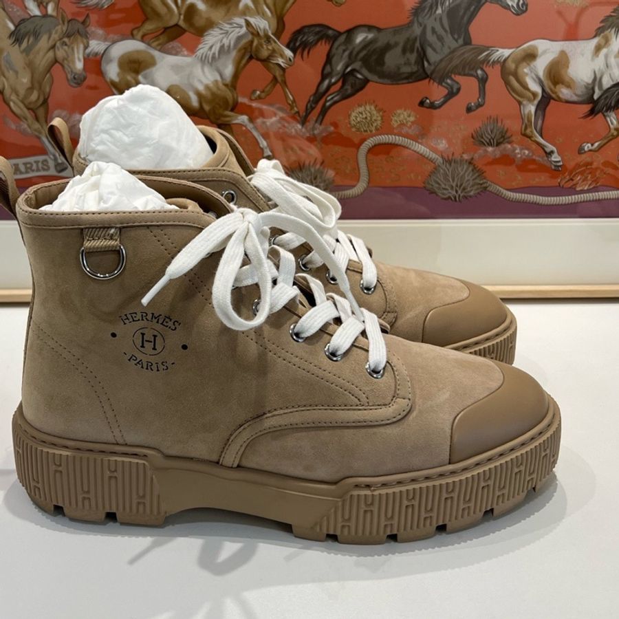愛馬仕 Hermes Itineraire短靴 38碼棕色-3