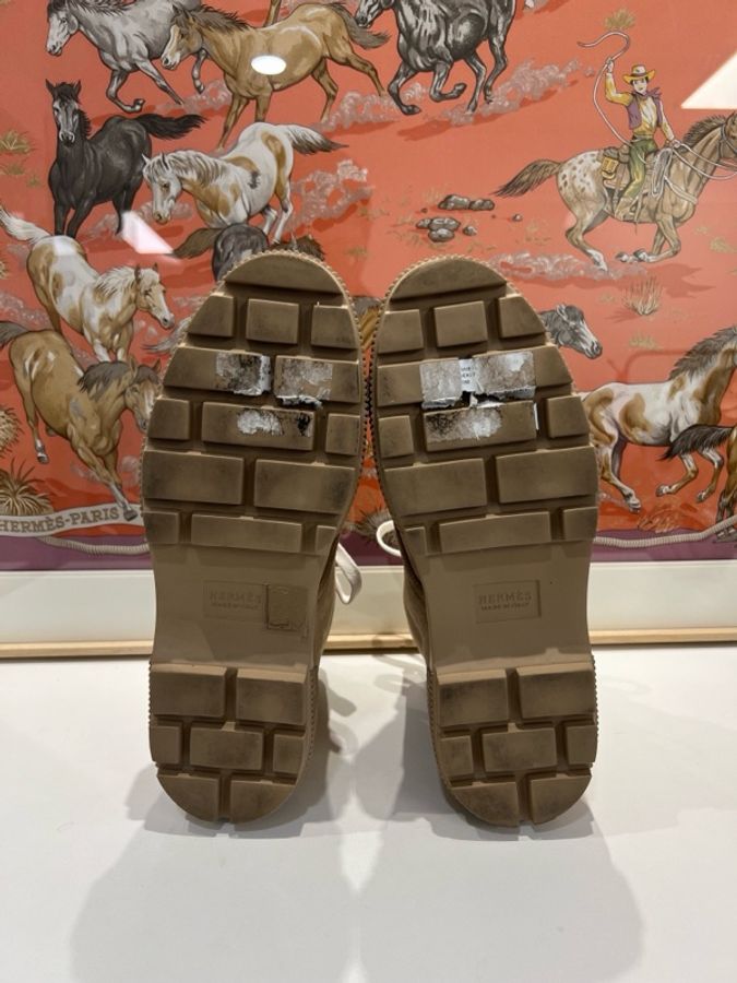 愛馬仕 Hermes Itineraire短靴 38碼棕色-5