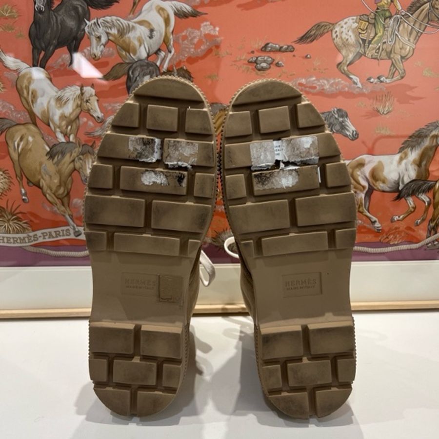 愛馬仕 Hermes Itineraire短靴 38碼棕色-6