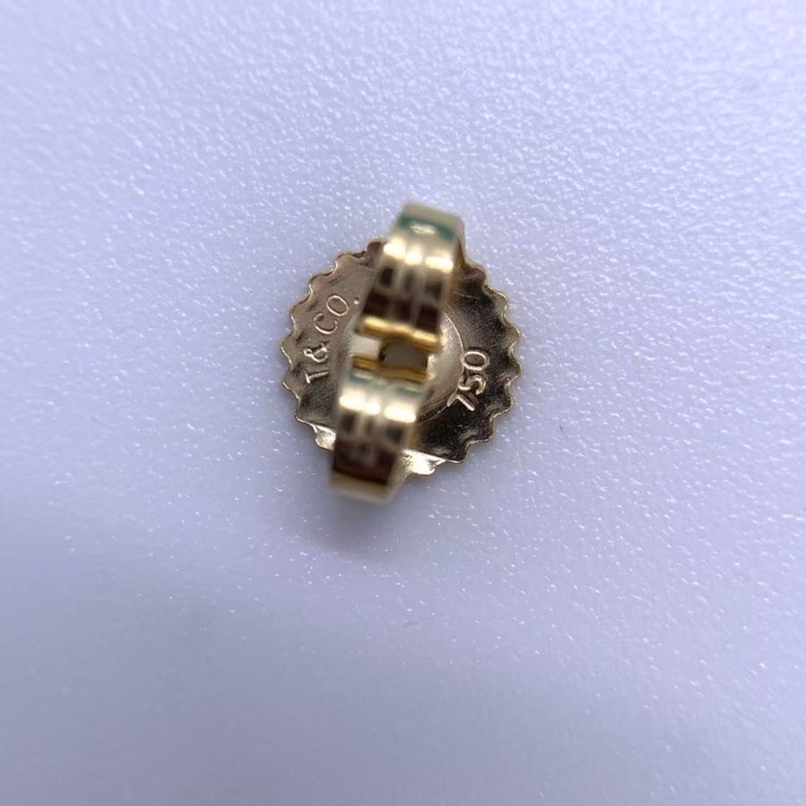 Tiffany蒂芙尼 Bamboo 竹節圈形耳環,克重14.4克,中古爆款-10