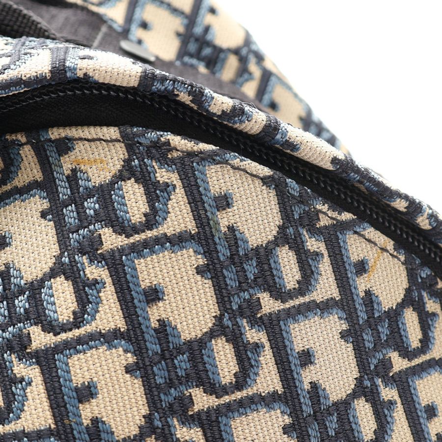 藍色 Oblique 緹花帆布 後背包【Dior 迪奧】 M6104STZQ_M928-10