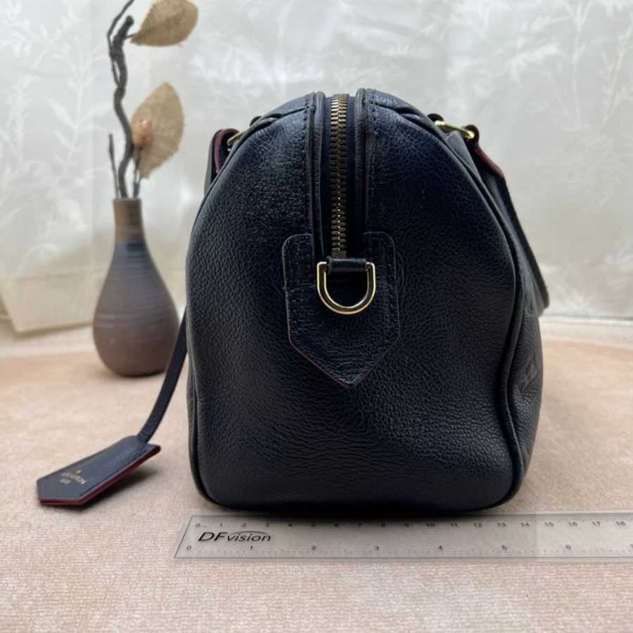 LV Speedy Bandoulière 25 藏藍壓紋款-2