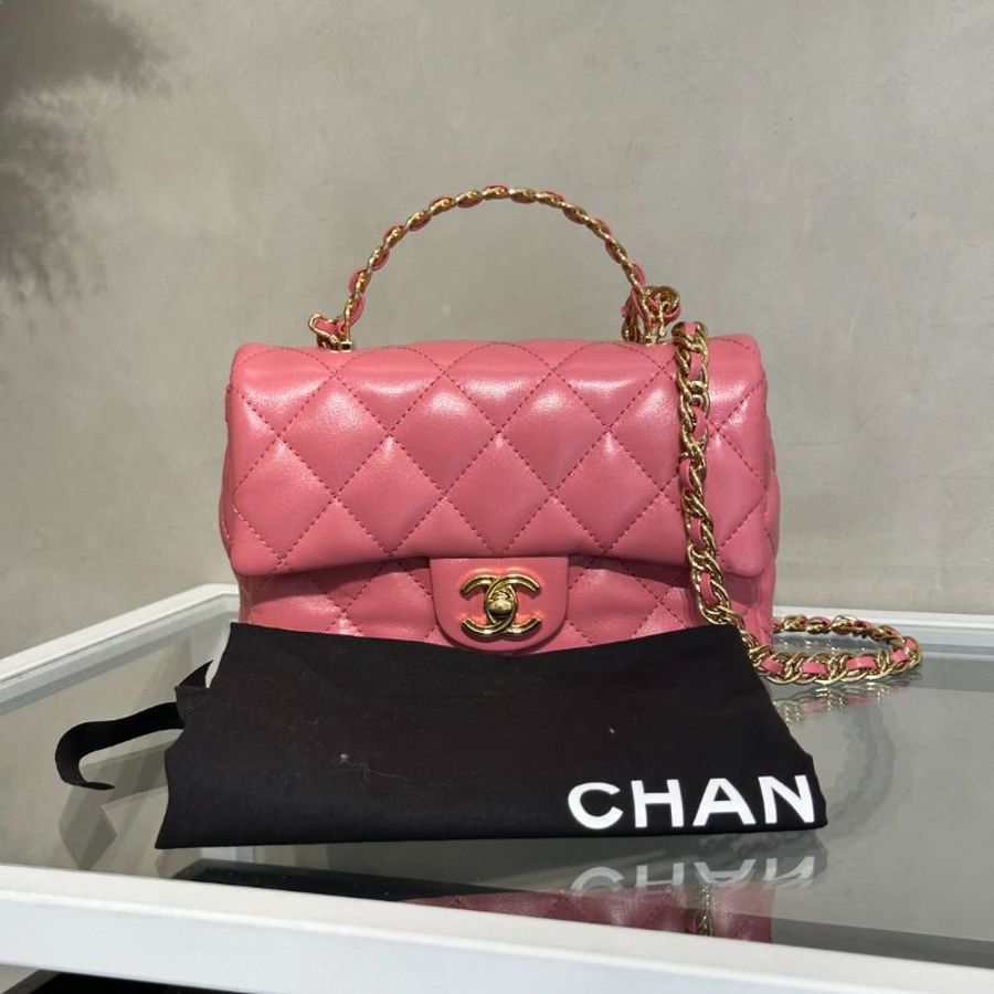 CHANEL 23B Handle CF - 小號唇膏粉金-10