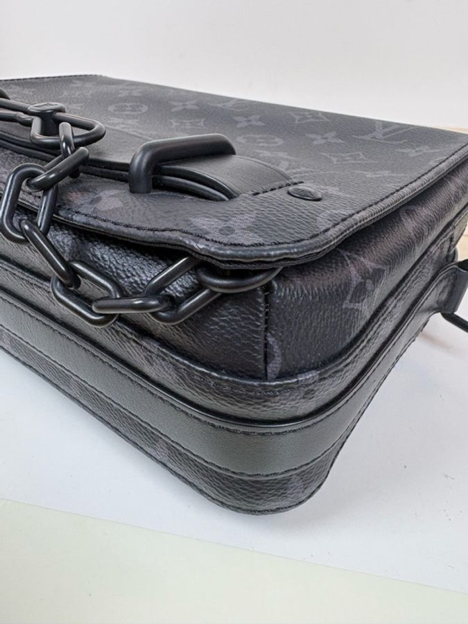 Louis Vuitton 路易威登 新款Steamer Monogram Eclipse 塗層帆布男士郵差單肩斜挎包，尺寸23.-3