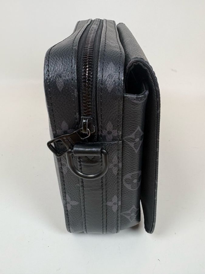 Louis Vuitton 路易威登 新款Steamer Monogram Eclipse 塗層帆布男士郵差單肩斜挎包，尺寸23.-8
