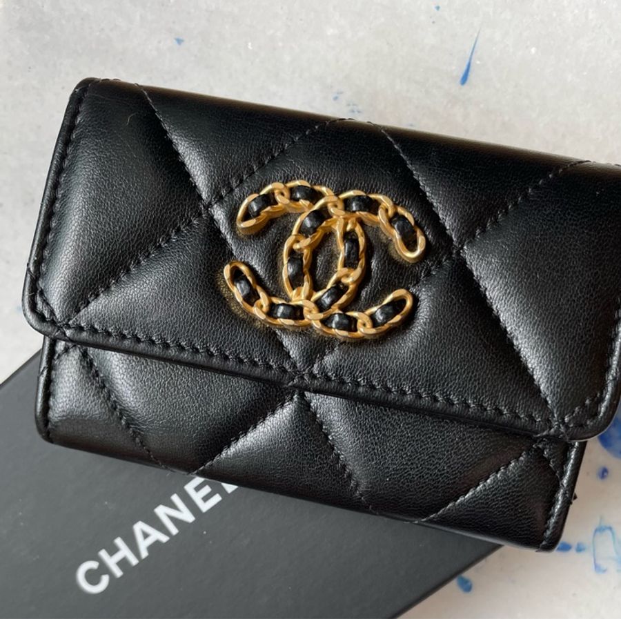 Chanel 19 正品 卡夾錢包 晶片款-0