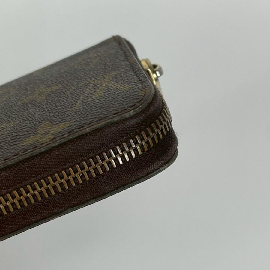 LV ZIPPY Monmgram拉鏈長夾 紫紅色-12