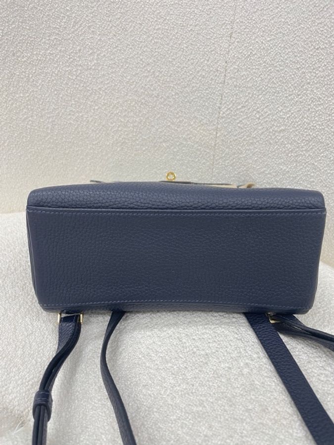 Hermes 愛馬仕 Kelly ado背包 午夜藍 金扣 刻印：c刻 附件：無 。-4