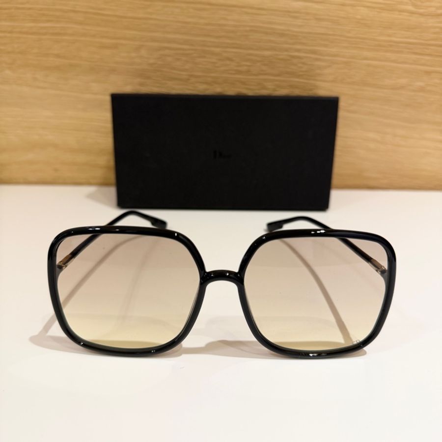 Dior 807VC黑方框墨鏡 淺色鏡片-5