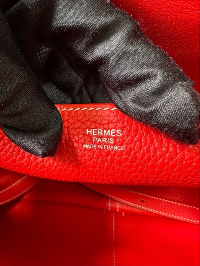 1Hermes 愛馬仕 Halzan 哈喇子 25 紅色,B 銀扣,整體 99 新,輕微使用感,無瑕疵。-16