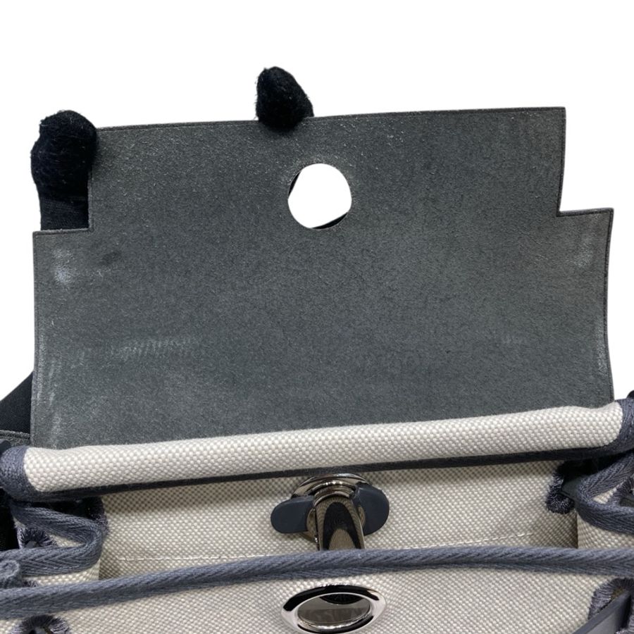 HERMES 愛馬仕 HERBAG MINI 帆布/皮革 銀釦-5