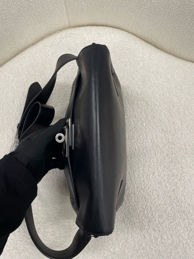 Hermes 愛馬仕 Kelly messenger郵差包小號 黑銀 evergrain皮 W刻-5