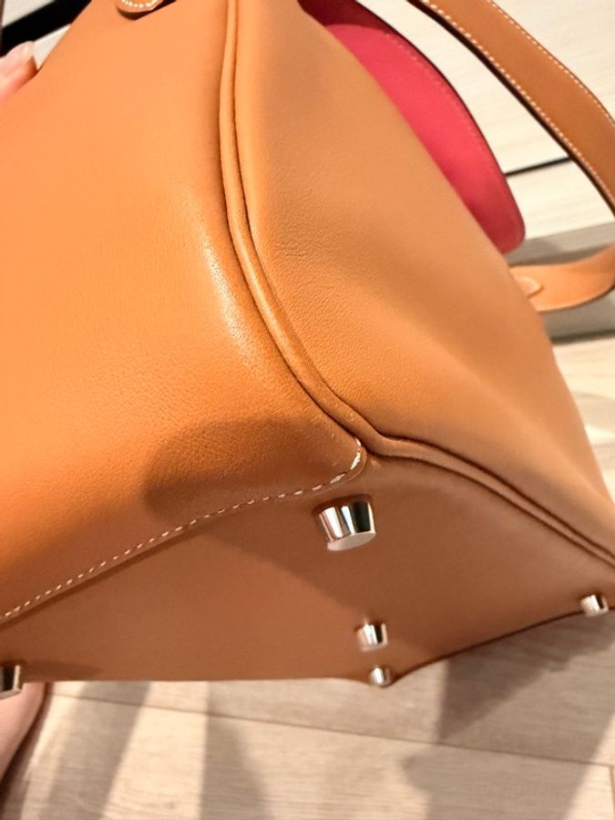 Hermes Lindy 30金棕拼色-5