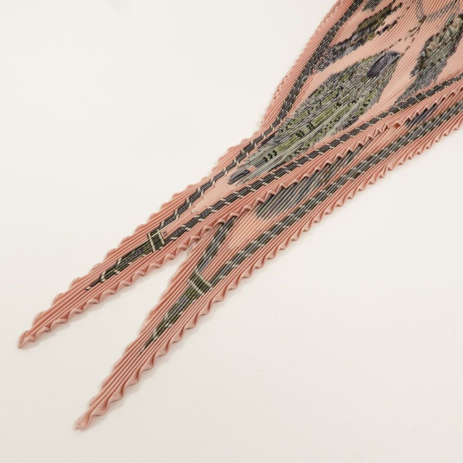 HERMES 絲質Pleated Scarf絲巾-3