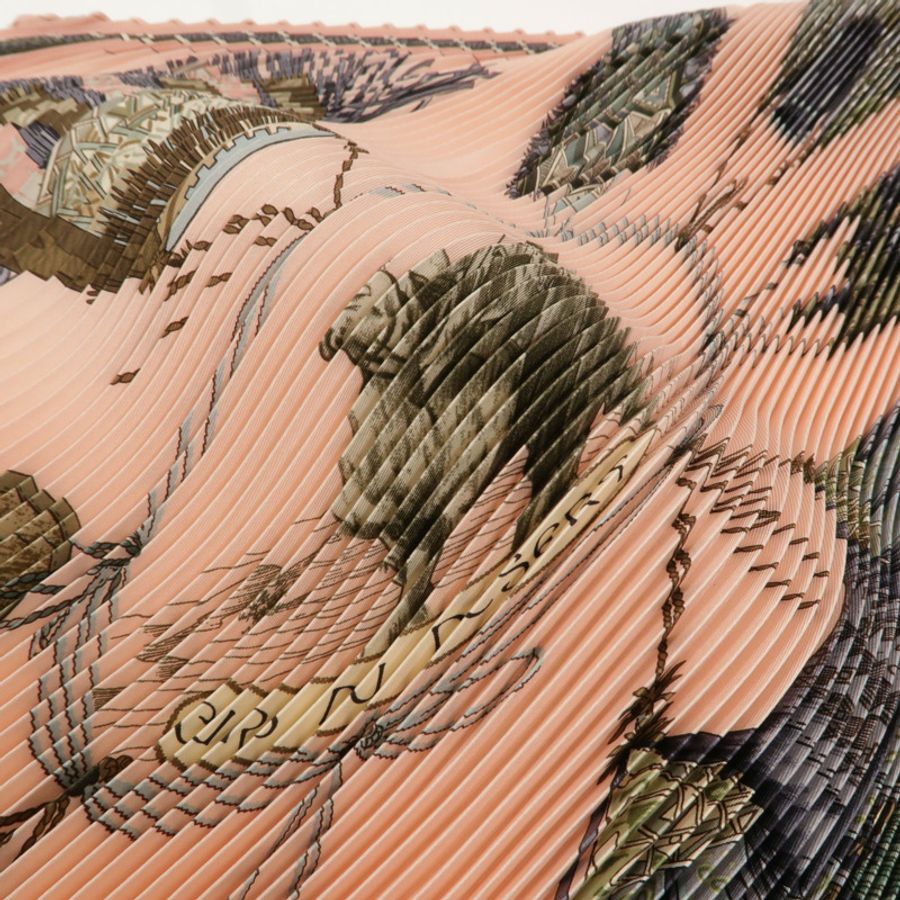 HERMES 絲質Pleated Scarf絲巾-6