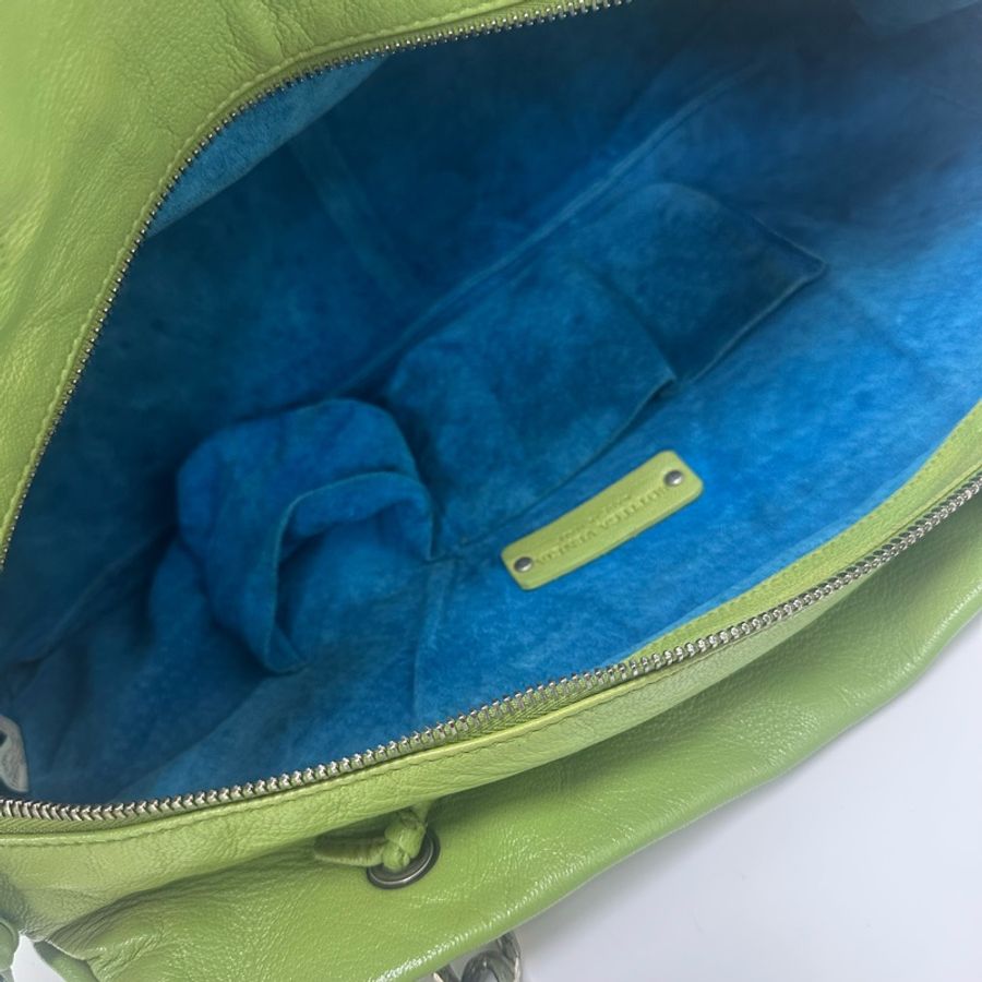 【赫蒂國際精品】Bottega Veneta 綠色編織皮革肩背包 vintage-24