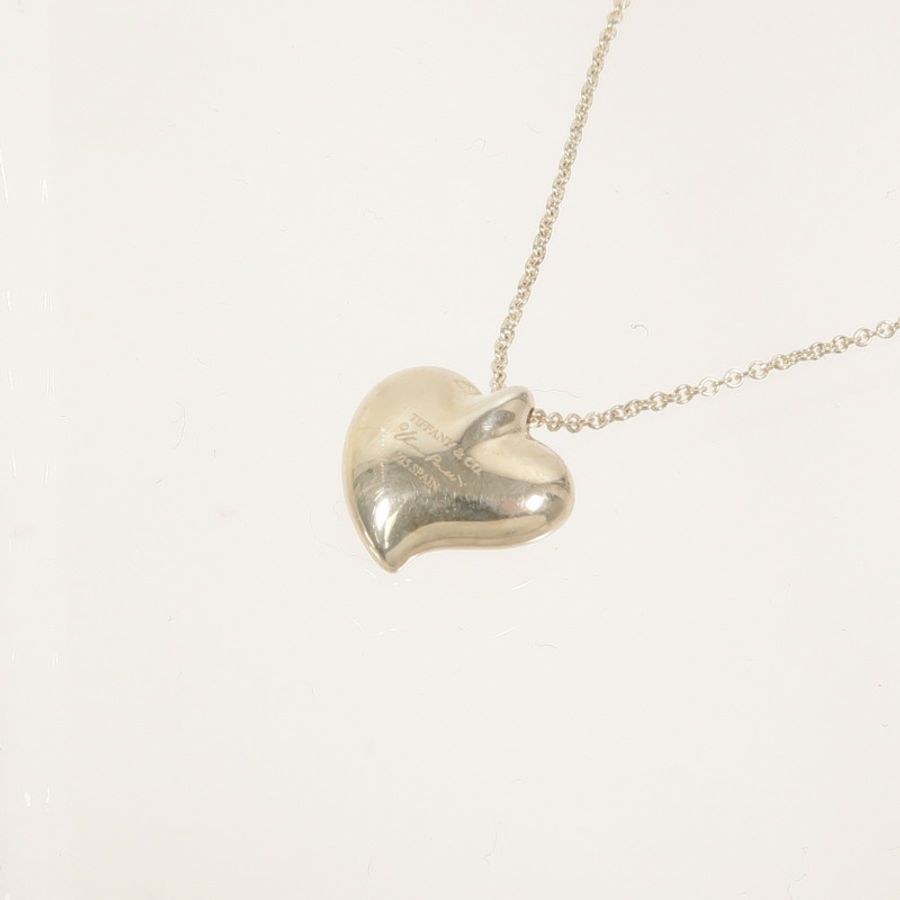 TIFFANY&CO 925純銀Elsa Peretti Full Heart Necklace項鍊-5
