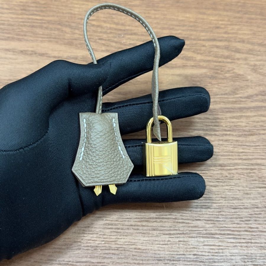 愛馬仕Hermes Kelly28 大象灰金扣 Togo皮-9