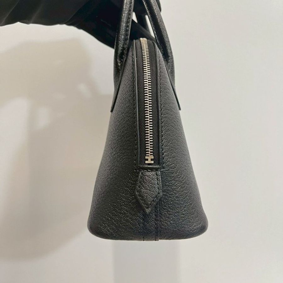 Hermes Mini Bolide 黑銀山羊皮 全新G刻-4