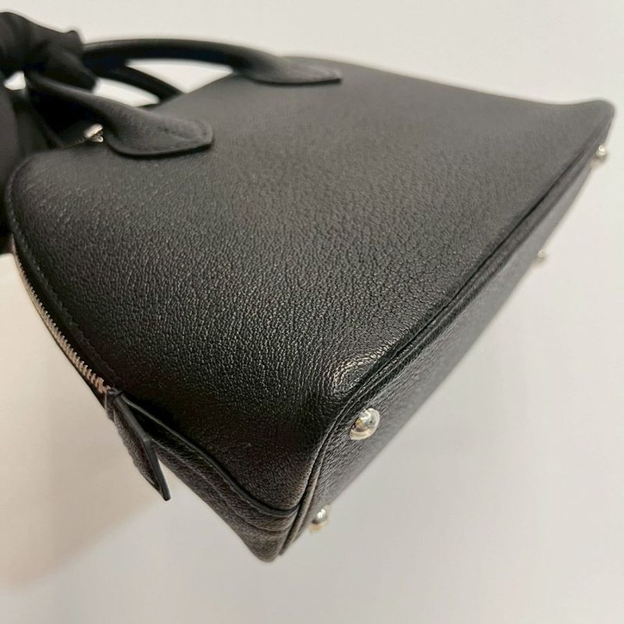 Hermes Mini Bolide 黑銀山羊皮 全新G刻-13