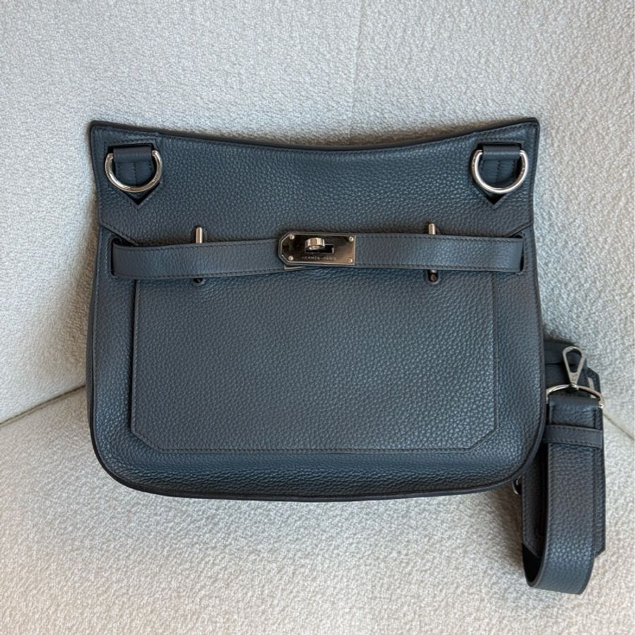 Hermes 愛馬仕 Jypisere吉普賽28 颶風藍銀扣 框Q-1