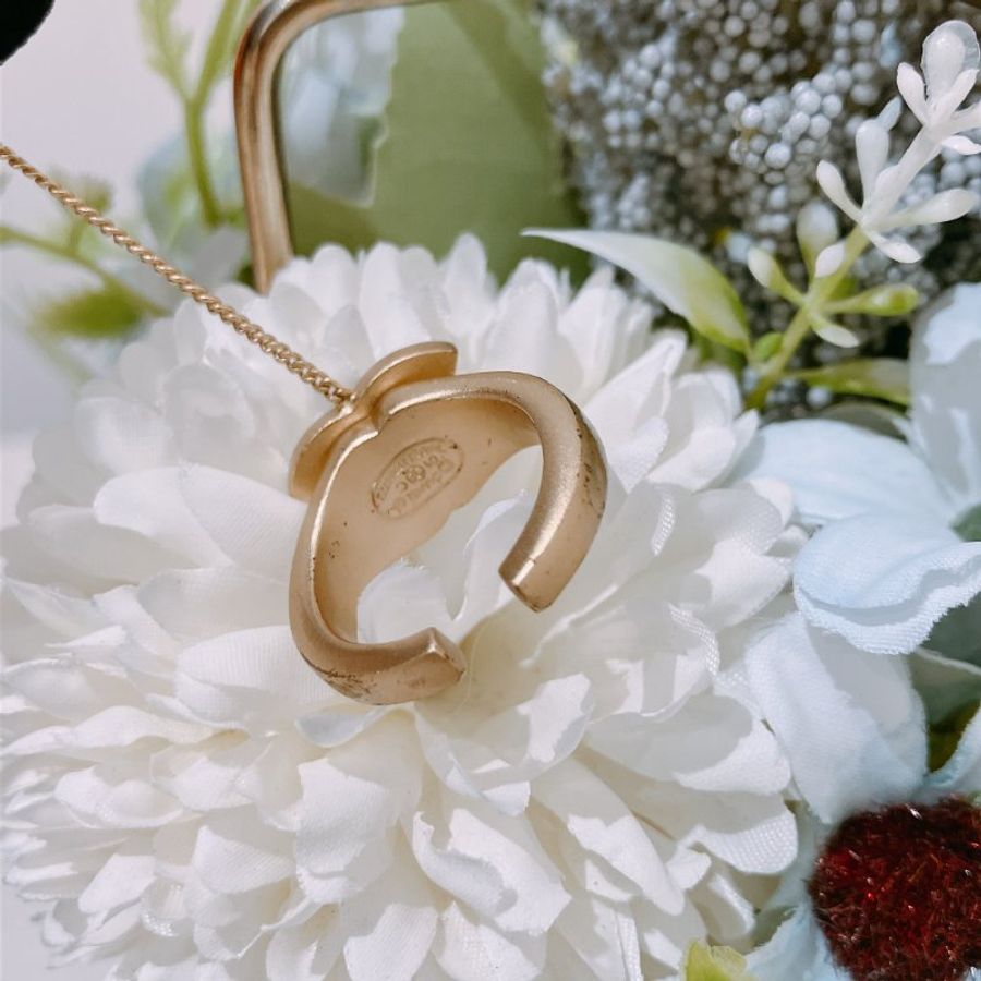 TK2100 Chanel 香奈兒經典CC字手環連戒指套裝 Gold CC Crystal Ring Chained Letter Cuff Bracelet-10