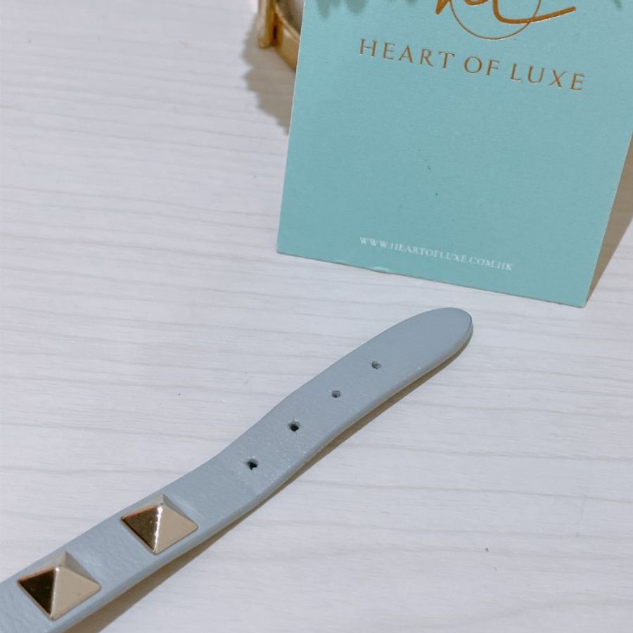 TK2101 Valentino 范倫鐵諾經典釘釘皮手環 Pastel Grey Leather Rockstud Bracelet-6