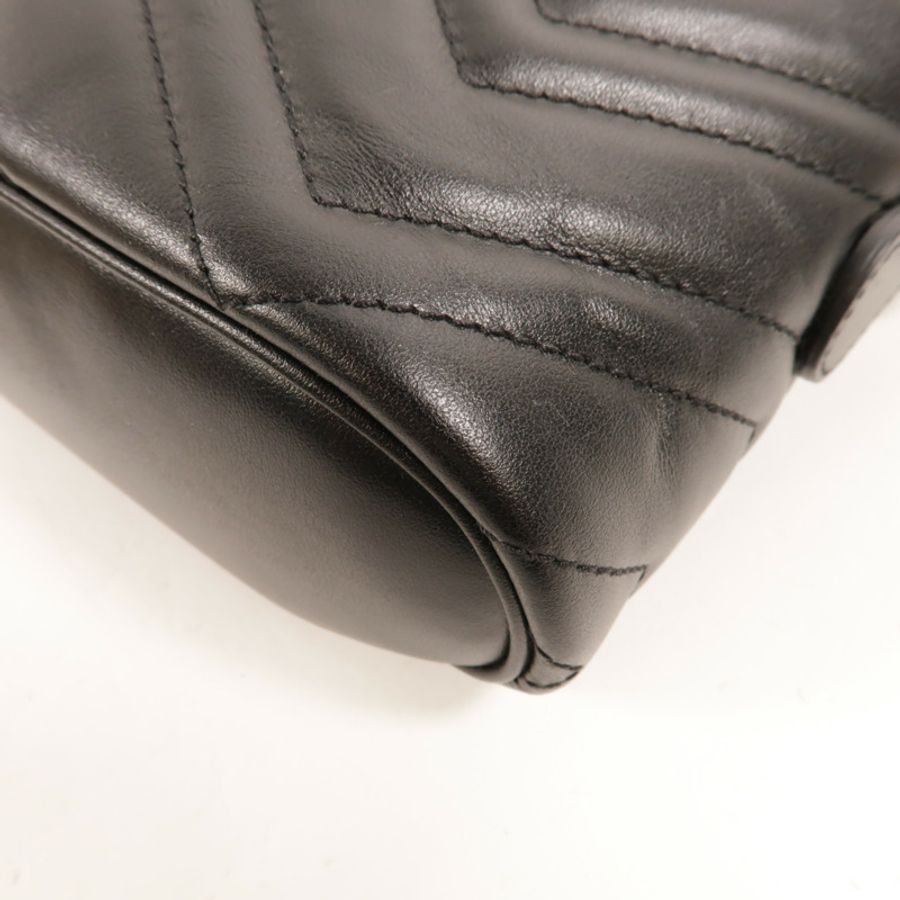 GUCCI 牛皮皮革Marmont Mini bag手挽肩背兩用袋-10
