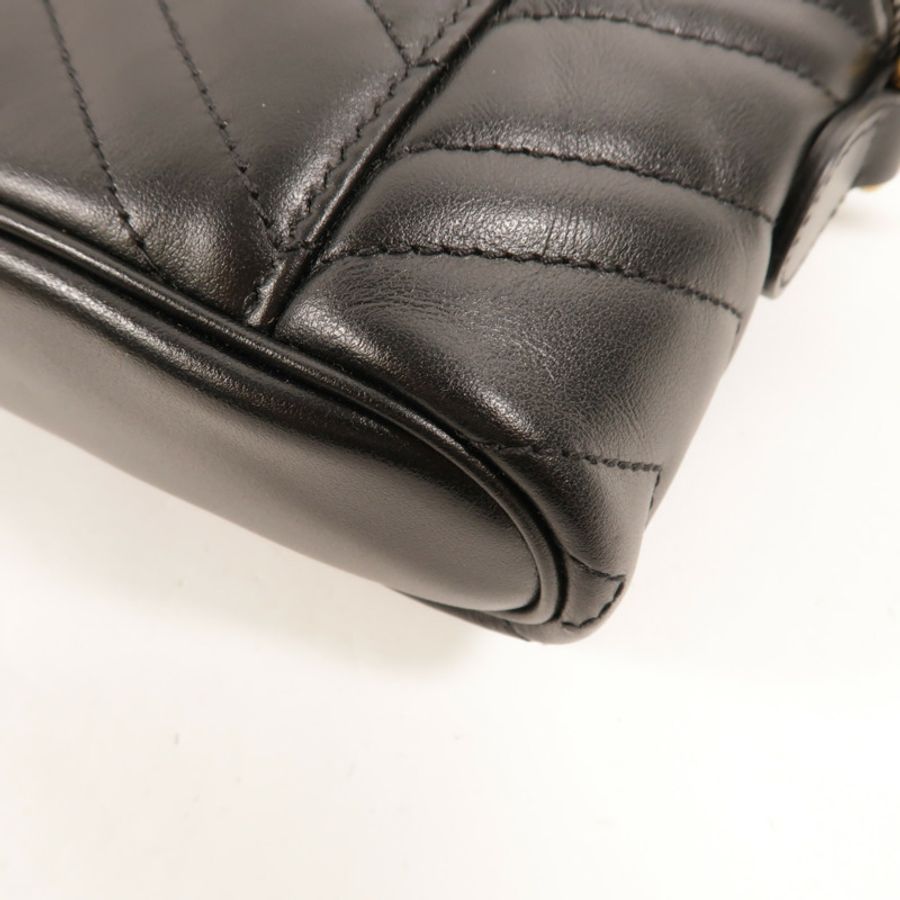 GUCCI 牛皮皮革Marmont Mini bag手挽肩背兩用袋-11