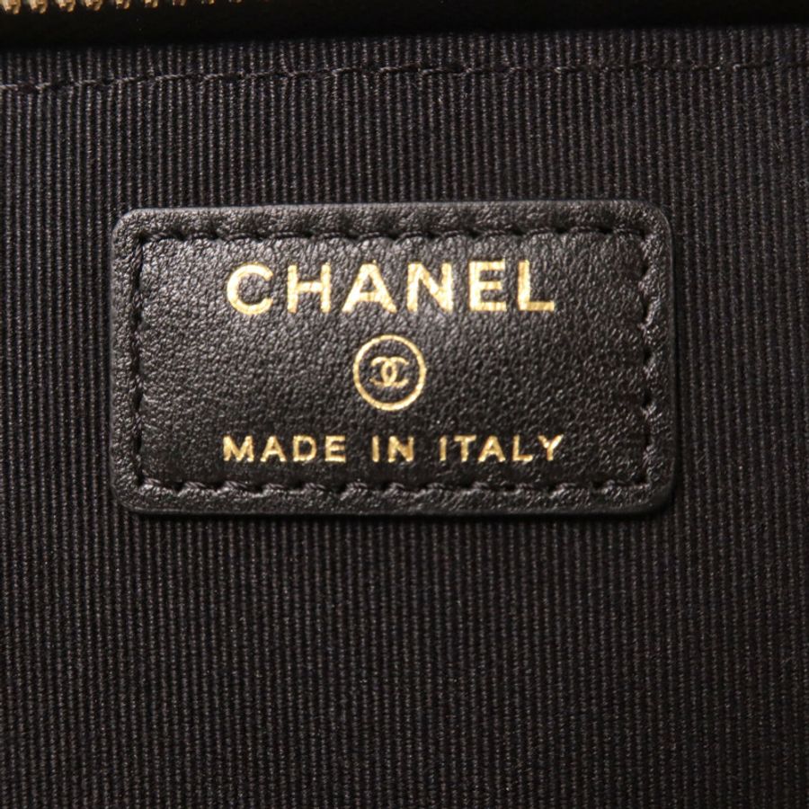 CHANEL 羊皮皮革Vanity Case鏈帶手挽肩背兩用袋-5