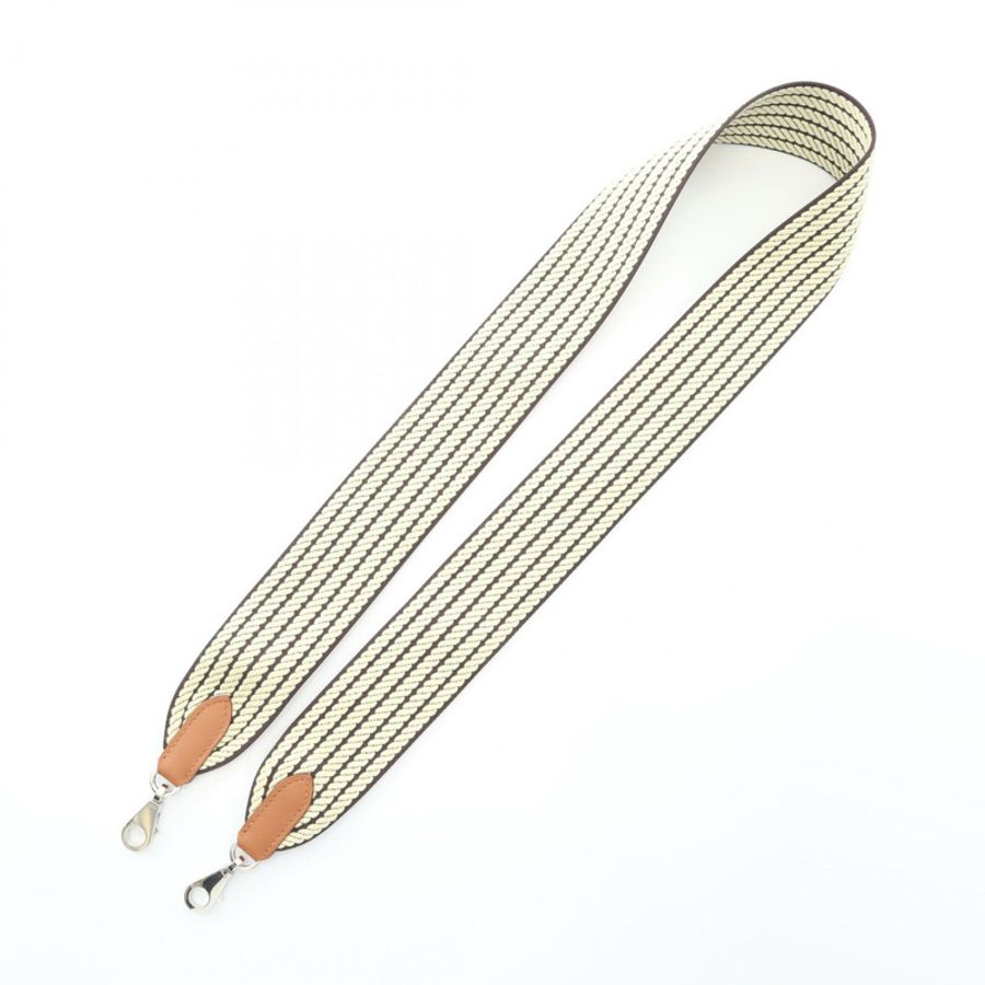 HERMES Bandouliere Sangle Cavall 肩帶 K Swift 帆布 Prunoir SHW-1